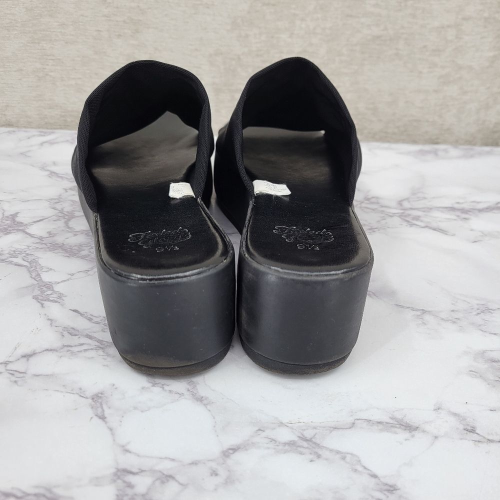 Faded Glory Vintage Y2K Women's Black Platform Slide Sandals - Picture 7 of 11